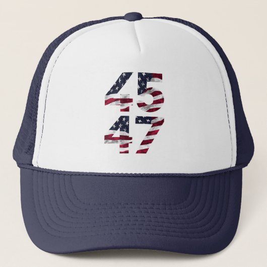 Trump 2024 45 47 Vintage VS Trucker Pet (Voorkant)