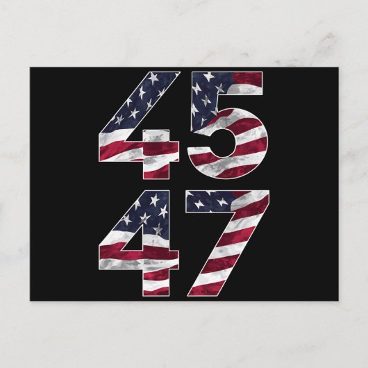 Trump 2024 45 47  VS Briefkaart (Voorkant)