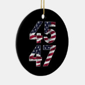 Trump 2024 45 47  VS Keramisch Ornament (Rechts)