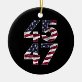 Trump 2024 45 47  VS Keramisch Ornament (Voorkant)