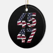 Trump 2024 45 47  VS Keramisch Ornament (Links)