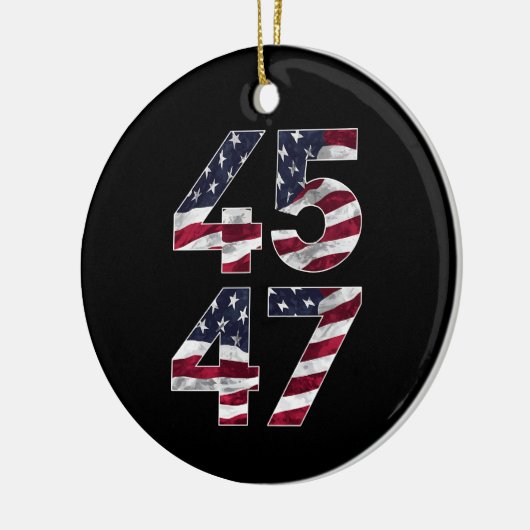 Trump 2024 45 47  VS Keramisch Ornament (Links)