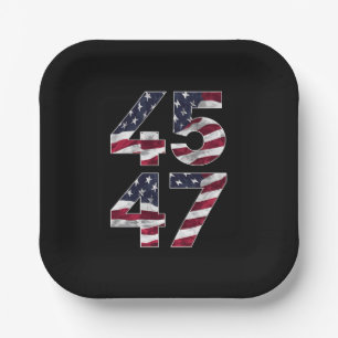 Trump 2024 45 47 VS Papieren Bordje