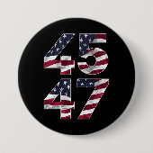 Trump 2024 45 47  VS Ronde Button 7,6 Cm (Voorkant)