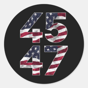 Trump 2024 45 47 VS Ronde Sticker