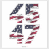 Trump 2024 45 47 VS Sticker (Vel)