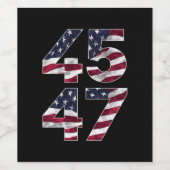 Trump 2024 45 47  VS Wijn Etiket (Enkel label)