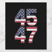 Trump 2024 45 47  wijn etiket (Enkel label)