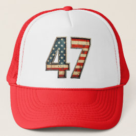 Trump 2024 47 Amerikaanse vlag 47 Trump 2024 Trucker Pet