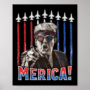 Trump 2024 4 juli Patriottische Amerikaanse vlag M Poster