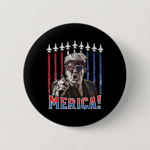 Trump 2024 4 juli Patriottische Amerikaanse vlag M Ronde Button 5,7 Cm