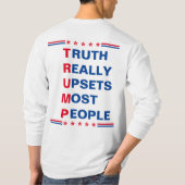 Trump 2024 Afkorting T-shirt met vetgedrukte boods (Achterkant)