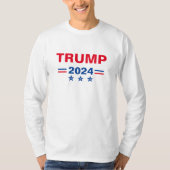 Trump 2024 Afkorting T-shirt met vetgedrukte boods (Voorkant)