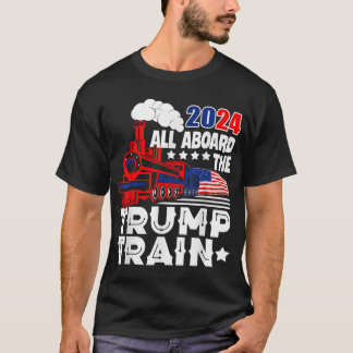 Trump 2024 Alle aan boord van de Trump Train USA A T-shirt