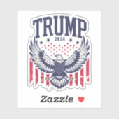 Trump 2024 America Bald Eagle Pro Trump Sticker (Vel)