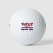 Trump 2024 America First Golfballen (Voorkant)