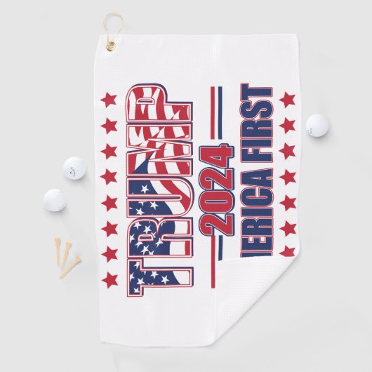 Trump 2024 America First Golfhanddoek (Insitu)