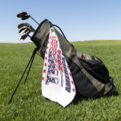 Trump 2024 America First Golfhanddoek (Groen)