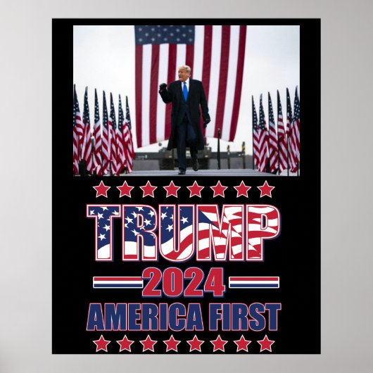 Trump 2024 America First Poster (Voorkant)