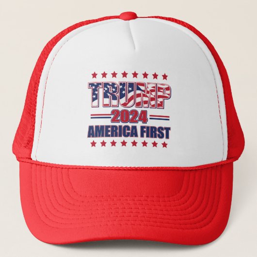 Trump 2024 America First Trucker Pet (Voorkant)