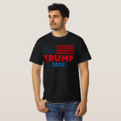 Trump 2024 American flag pro trump T-shirt (Voorkant volledig)