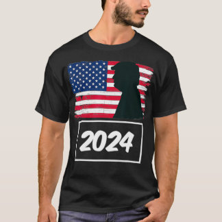 Trump 2024  American Flag Retro Graphic App T-shirt
