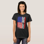 Trump 2024 American Flag  T-shirt (Voorkant volledig)
