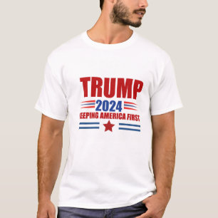 Trump 2024: Amerika voorop houden T-shirt