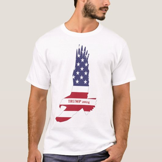 Trump 2024 Amerikaanse adelaar T-shirt (Voorkant)