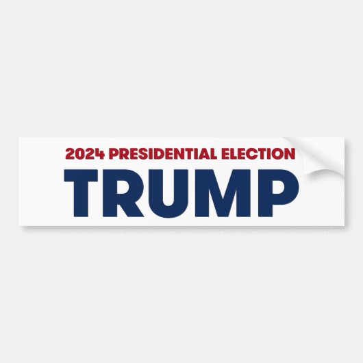 Trump 2024 Amerikaanse presidentsverkiezingen Bumpersticker (Voorkant)