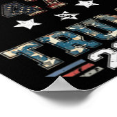 Trump 2024 Amerikaanse vlag 2 gemist Poster (Hoek)