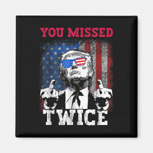 Trump 2024 Amerikaanse vlag die je twee keer hebt  Magneet