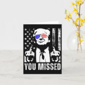 Trump 2024 Amerikaanse vlag grappig gemist Kaart (Gele Bloem)
