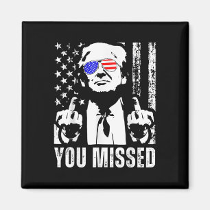 Trump 2024 Amerikaanse vlag grappig gemist Magneet