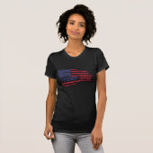 Trump 2024 Amerikaanse vlag Grunge T-shirt (Voorkant volledig)
