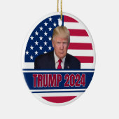 Trump 2024 Amerikaanse vlag Keramisch Ornament (Rechts)