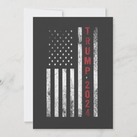 Trump 2024 Amerikaanse vlag noodlijdende cadeau Kaart (Voorkant)