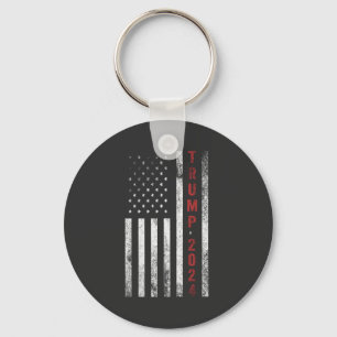 Trump 2024 Amerikaanse vlag noodlijdende cadeau Sleutelhanger