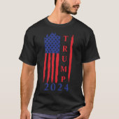 Trump 2024  Amerikaanse vlag Patriottisch T-shirt (Voorkant)