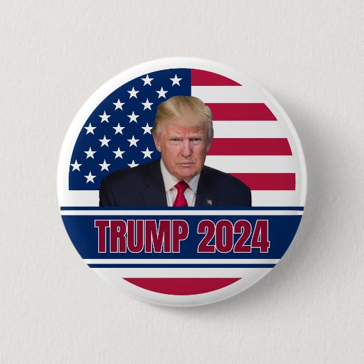 Trump 2024 Amerikaanse vlag Ronde Button 5,7 Cm (Voorkant)
