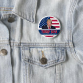 Trump 2024 Amerikaanse vlag Ronde Button 5,7 Cm (In situ)