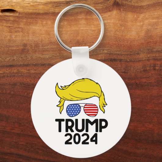 Trump 2024 Amerikaanse vlag Sleutelhanger (Voorkant)
