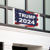 Trump 2024 Amerikaanse vlag Spandoek (Buitenkant Gebouw)
