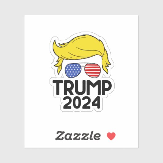 Trump 2024 Amerikaanse vlag Sticker (Vel)