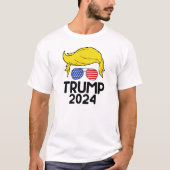 Trump 2024 Amerikaanse vlag T-shirt (Voorkant)