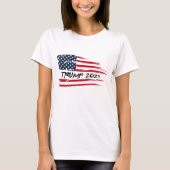 Trump 2024 Amerikaanse vlag T-shirt (Voorkant)
