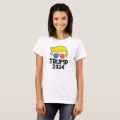 Trump 2024 Amerikaanse vlag T-shirt (Voorkant volledig)