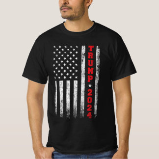 Trump 2024  Amerikaanse vlag T-Shirt