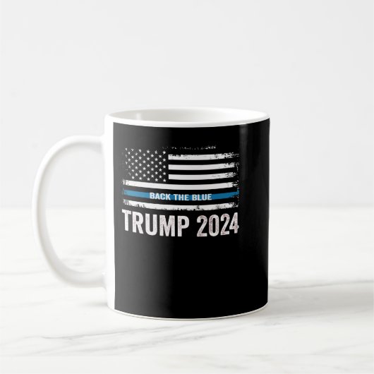 Trump 2024 Back the Blue Koffiemok (Links)
