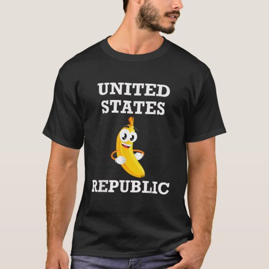 Trump 2024 Banana Biden Republic America Satire Re T-shirt (Voorkant)